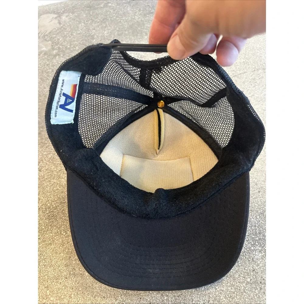 Aviator Nation Black Locals Only Mesh Truckers Snapback Hat Cap Unisex One Size